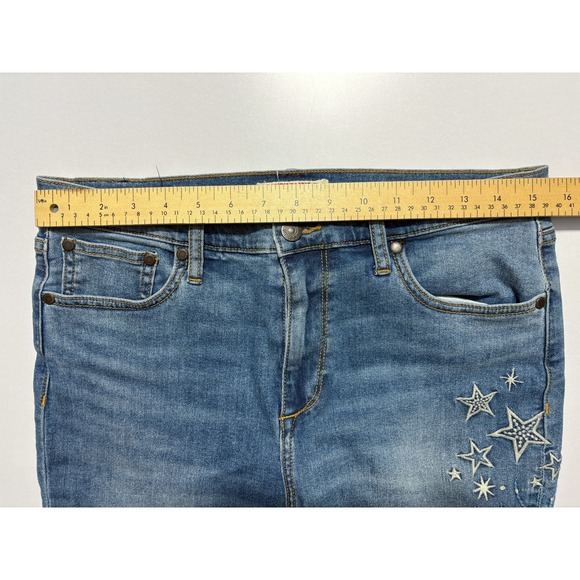 JOHNNY WAS Embroidered Skinny Jeans Boho Stars Moon Womens Size 28 (30x28) - Picture 13 of 16